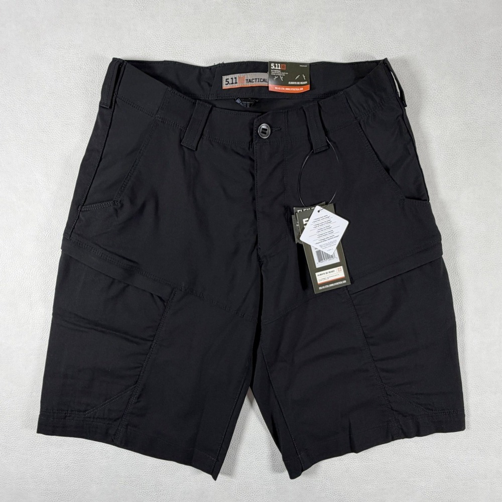 5.11 Tactical Mens 30 Apex Short Black Teflon Ripstop Flex-Tac Cargo Shorts